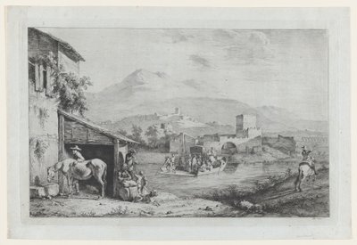 Garigliano Geçidi İtalya, 1793. by Jean Jacques de Boissieu