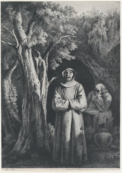 Çöldeki Keşişler, 1797. by Jean Jacques de Boissieu