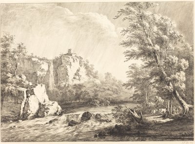 Geçen Fırtına ile Nehir Manzarası by Jean Jacques de Boissieu
