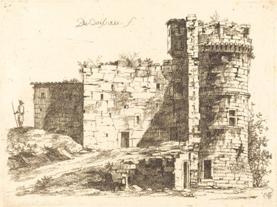 Chateau Saint-Chamond, Loire kalıntıları by Jean Jacques de Boissieu