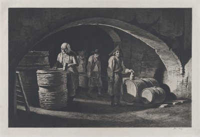 Coopers, 1790 orijinalinin 19. yüzyıl sonu reprodüksiyonu. by Jean Jacques de Boissieu