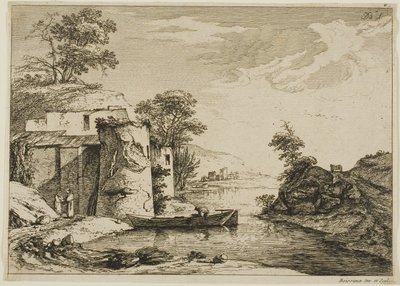 Nehrin Kenarındaki Eski Kule by Jean Jacques de Boissieu