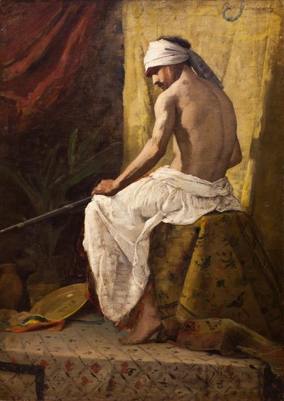 Arabe asis, tarih yok. (Tuval üzerine yağlıboya) by Jean Joseph Benjamin Constant