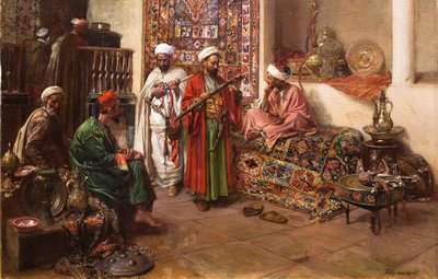 Çarşıda (Tarih yok). (Tuval üzerine yağlıboya) by Jean Joseph Benjamin Constant