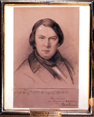 Robert Schumann, Alman besteci, 19. yüzyılın ortalarında by Jean Joseph Bonaventure Laurens