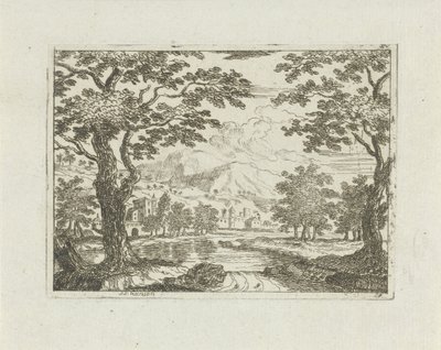 nehir kenarı köyü by Jean Joseph Hanson