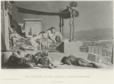 The bearers of the evil tidings slain by Pharaoh (gravure) by Jean Jules Antoine Lecomte du Nouy