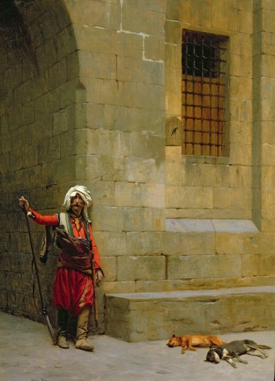 Arnaut ve Köpekler by Jean Leon Gerome