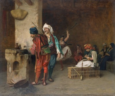 Cafe House, Kahire Döküm Mermileri, 1884 veya öncesi. by Jean Leon Gerome