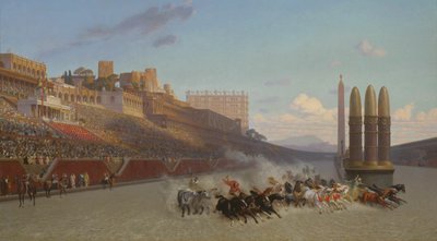 At arabası yarışı by Jean Leon Gerome