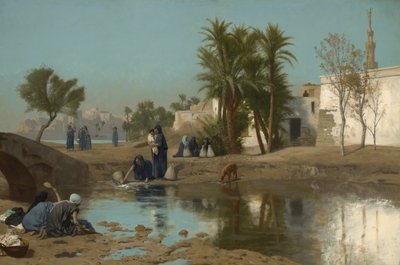 Fellah Kadınlar Su Çekiyor, c.1873?-75 by Jean Leon Gerome