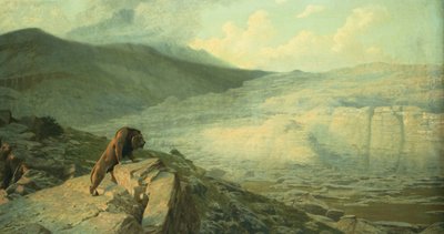 nöbette aslan, by Jean Leon Gerome
