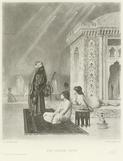 Harem Hamamı (gravür) by Jean Leon Gerome