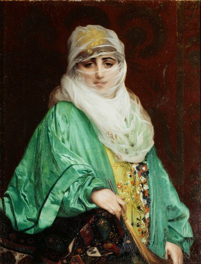 Konstantinopolisli kadın, ayakta, 1876 dolayları by Jean Leon Gerome