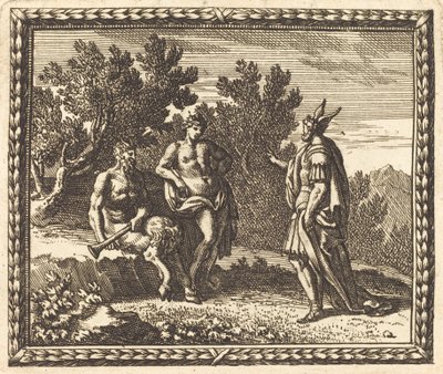 Apollo ve Pan ile Midas by Jean Lepautre