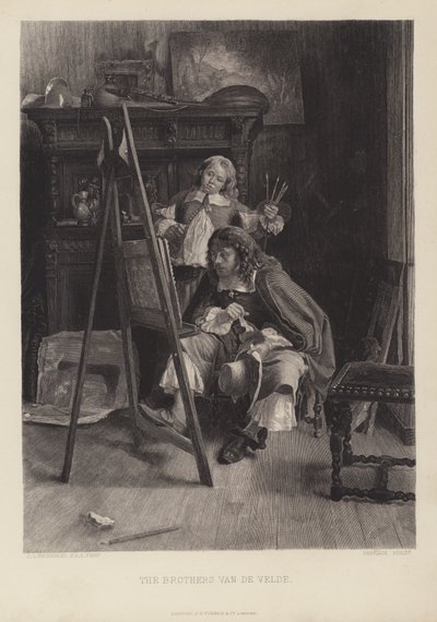 Van de Velde Kardeşler (gravür) by Jean Louis Ernest (after) Meissonier