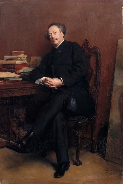 Alexandre Dumas, oğlu 1824-1895 by Jean Louis Ernest Meissonier