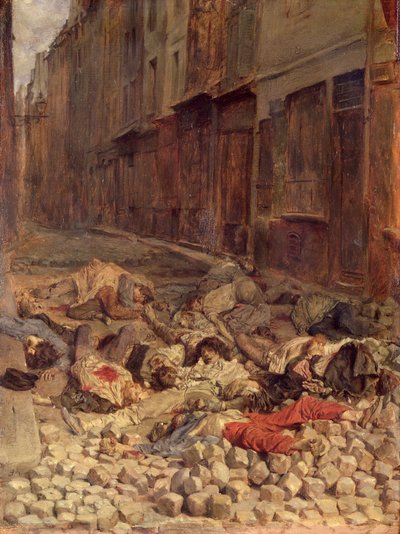 Rue de la Mortellerie'deki barikat, Haziran 1848 (İç Savaş Hafızası) 1849 (tuval üzerine yağlı boya) by Jean Louis Ernest Meissonier