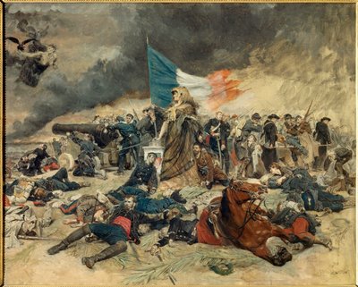 Le Siege de Paris (1870-1871), alegori Paris, Prusyalılar tarafından kuşatıldı. Ernest Meissonier