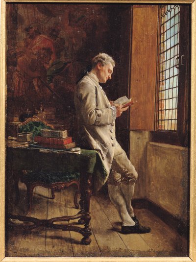 Beyazlı Okuyucu, 1857 by Jean Louis Ernest Meissonier