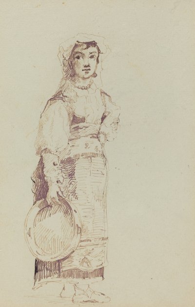 Tefli Kadın (verso) by Jean Louis Ernest Meissonier