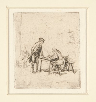 a Rapor b Harlequin by Jean Louis Ernest Meissonier