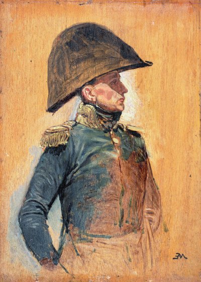 Bir Genel Subay (panel üzerinde yağlı boya) by Jean Louis Ernest Meissonnier