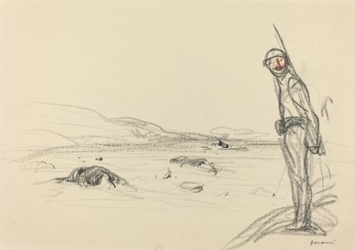 Marne boyunca, muhtemelen 1918. by Jean Louis Forain