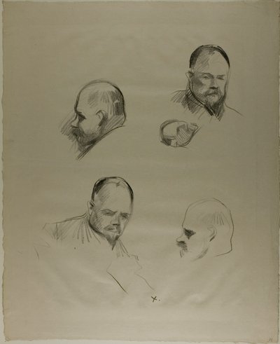 Ambroise Vollard, Dört Eskiz by Jean Louis Forain