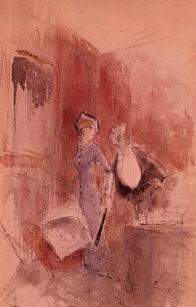 Restoranda (suluboya) by Jean Louis Forain