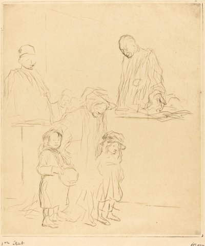 Duruşmadan Çıkma (birinci plaka) by Jean Louis Forain