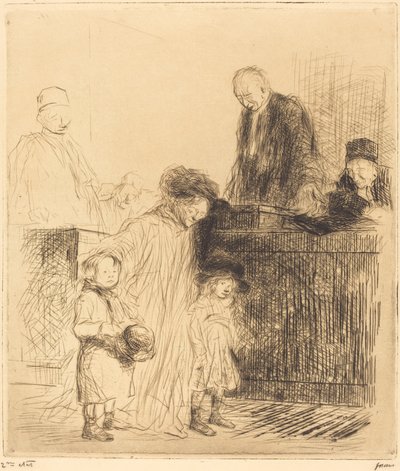 Duruşmadan Çıkma (birinci plaka) by Jean Louis Forain