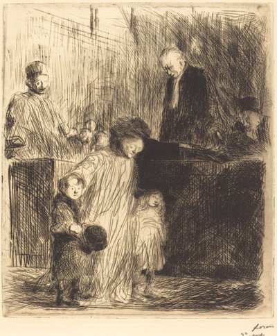 Duruşmadan Çıkma (birinci plaka) by Jean Louis Forain