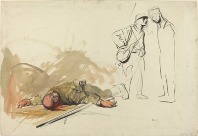 Ölü Alman Askeri, c. 19141919. by Jean Louis Forain