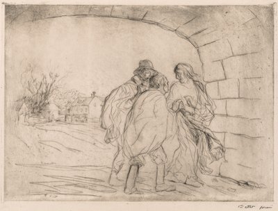 Kasanın Altında Karşılaşma by Jean Louis Forain