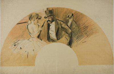 Gavarni Balosu için Fan by Jean Louis Forain