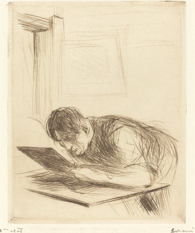 Forain Gravür (birinci plaka) by Jean Louis Forain
