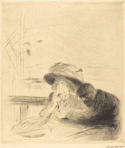 Bitti! (büyük tabak) by Jean Louis Forain