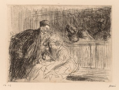 Avukat Sanıklarla Konuşuyor. by Jean Louis Forain