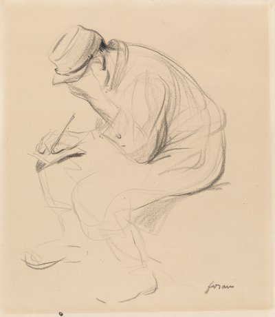 Le Poilu (Fransız Askeri Yazma Evi) by Jean Louis Forain