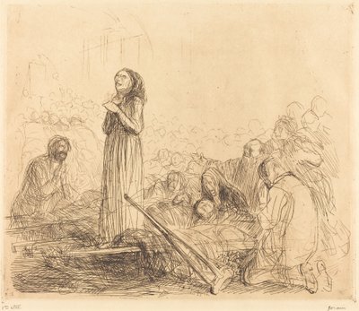 Lourdes, Mucize (ilk plaka) by Jean Louis Forain