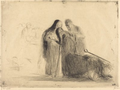 Lourdes, Felçli (ikinci plaka) by Jean Louis Forain