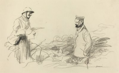 Poilu Alman Askerini Kabul Ediyor, muhtemelen 1918. by Jean Louis Forain