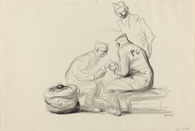 Poilu ve Alman Tutsakları, c. 19141919. by Jean Louis Forain