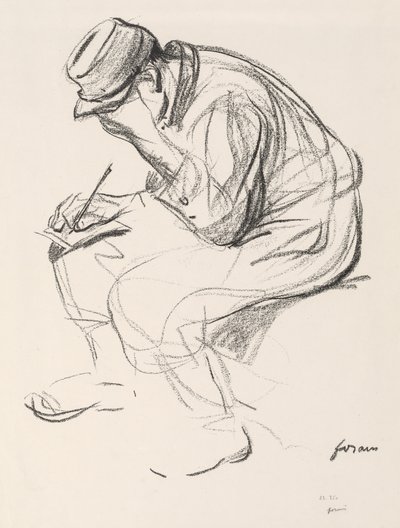 Harp Tutsağı Mektup Yazıyor by Jean Louis Forain