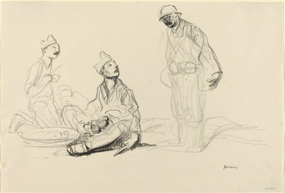 Yemek Hazırlayan Askerler by Jean Louis Forain