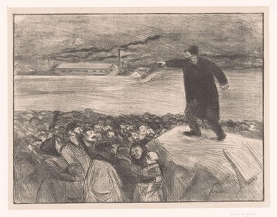 Fabrika işçileri grevde Sahne de grève by Jean Louis Forain