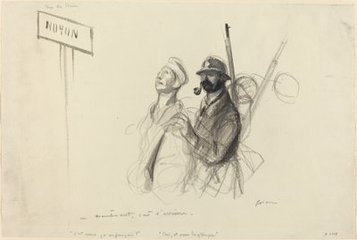 Ren Nehri üzerinde. - şimdi arkada., muhtemelen 1918. by Jean Louis Forain