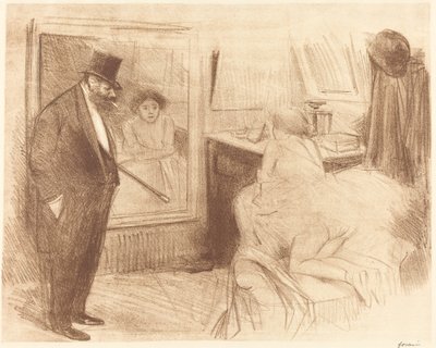 Dansçının Soyunma Odası (ikinci plaka) by Jean Louis Forain