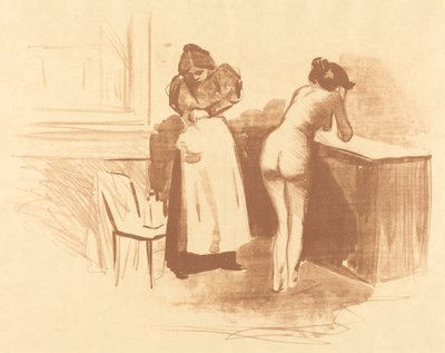 Kaba Saç Eldiveni ile Masaj by Jean Louis Forain